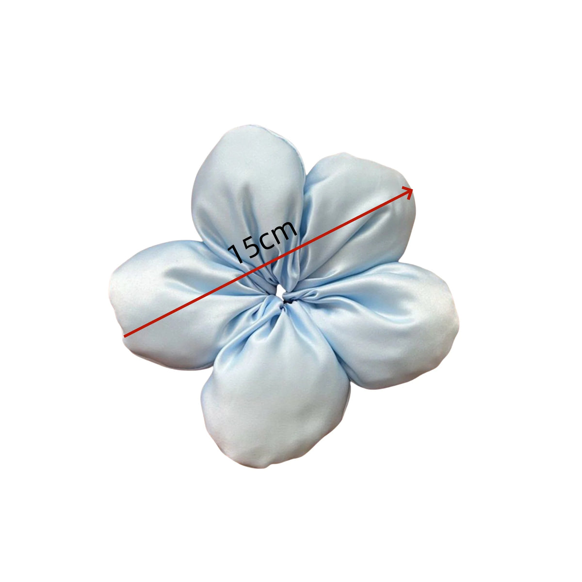 Large Satin Flower Hair Scrunchie – Blossom Hair Tie for Women Hair Scrunchie SWANS