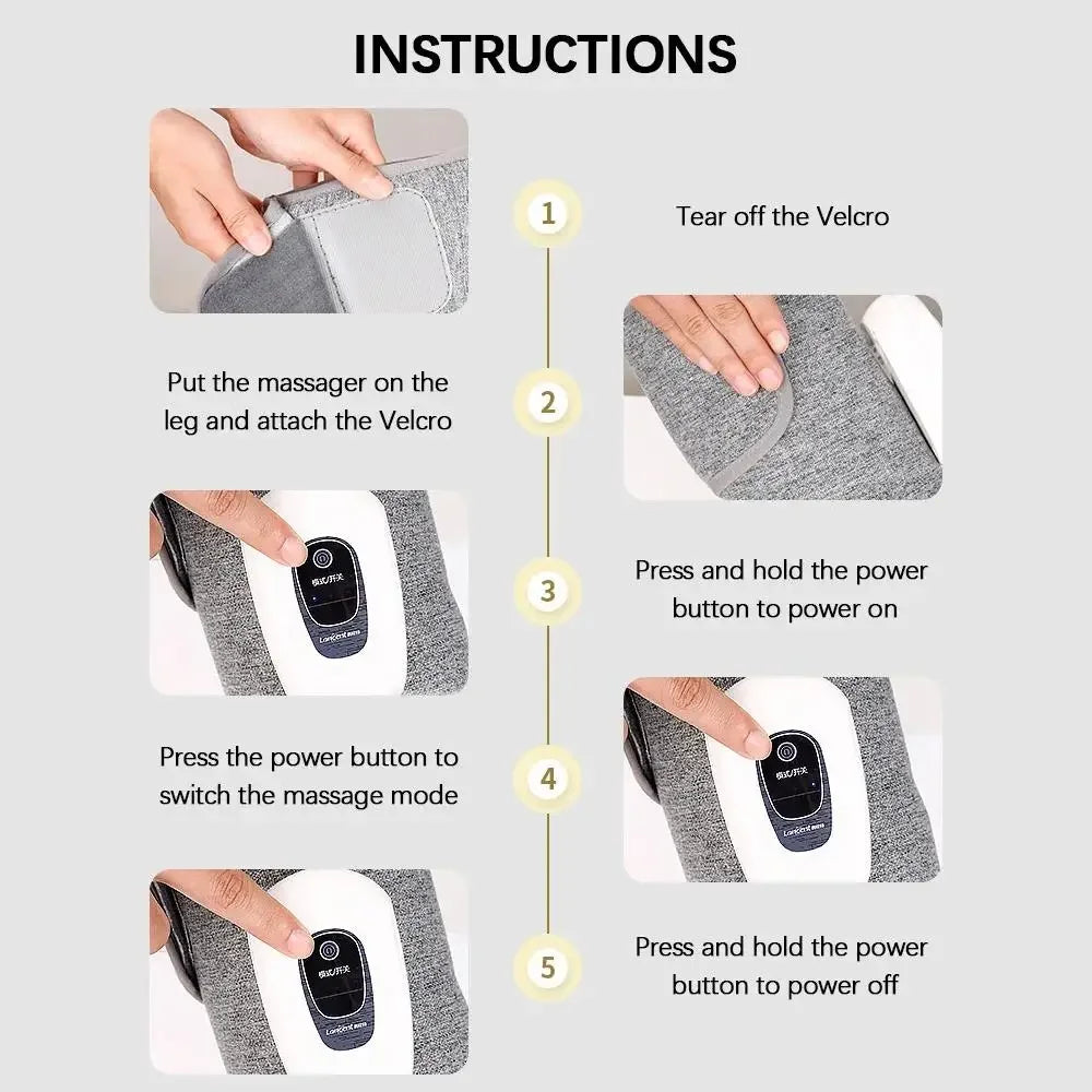 SWANS Wireless Air Compression Leg Massager – 3 Modes 360° Air Compression Massager SWANS