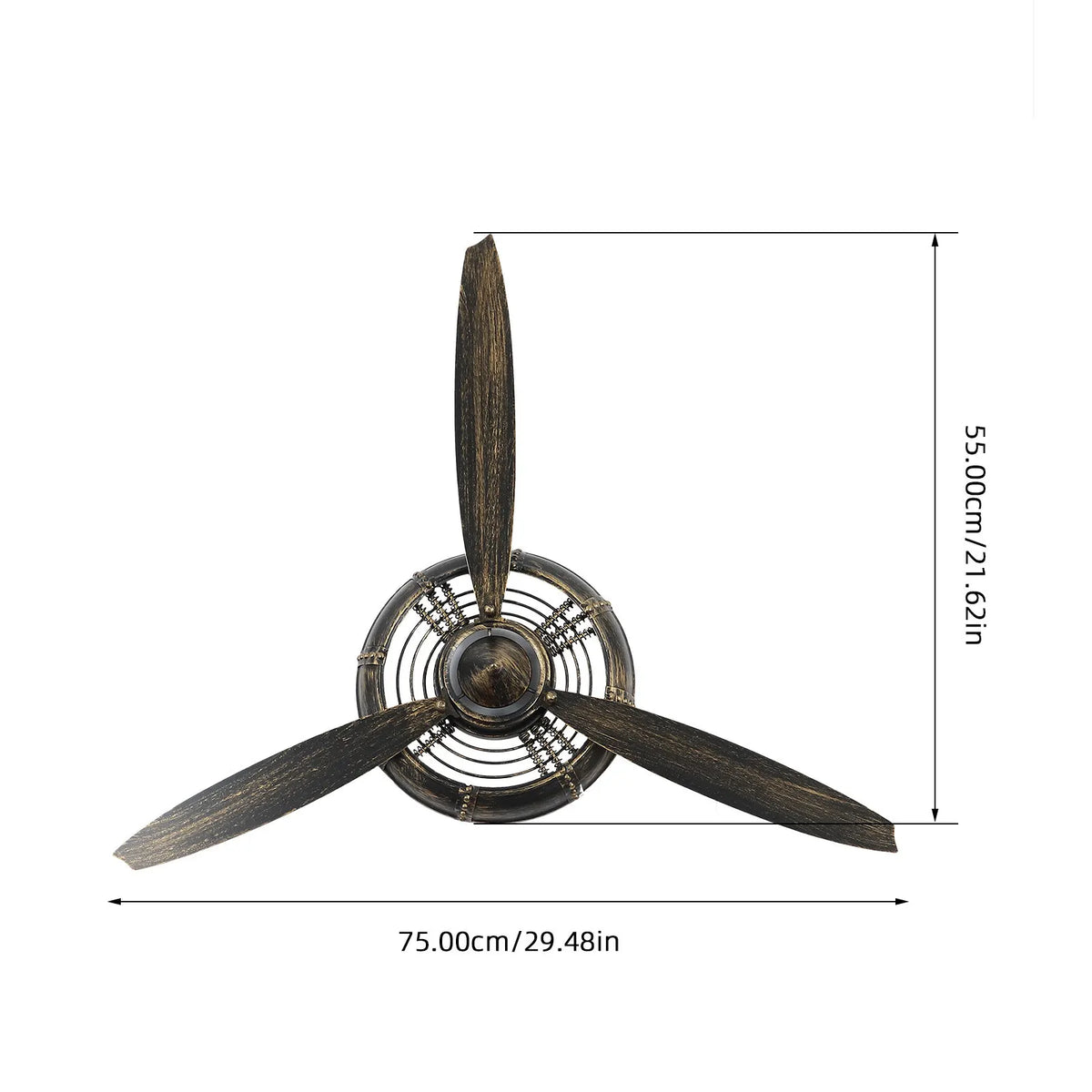 Vintage Iron Propeller Wall Decor – Retro Industrial Pendant Wall Decor Ornament SWANS