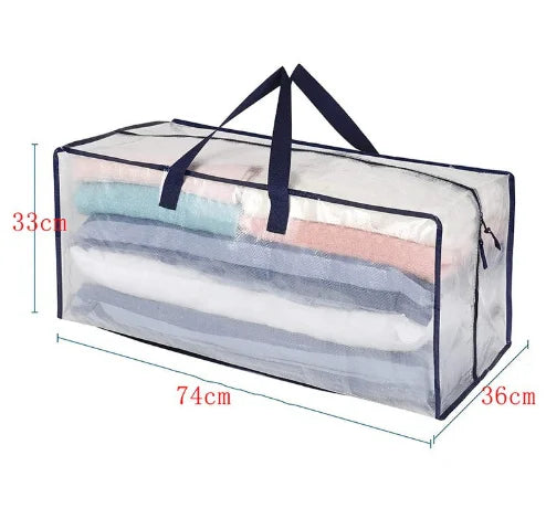 Heavy Duty Extra Large Storage Bag w/ Backpack Straps & Handles Large Storage Bag SWANS Gray 73x34x33cm