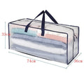 Heavy Duty Extra Large Storage Bag w/ Backpack Straps & Handles Large Storage Bag SWANS Gray 73x34x33cm