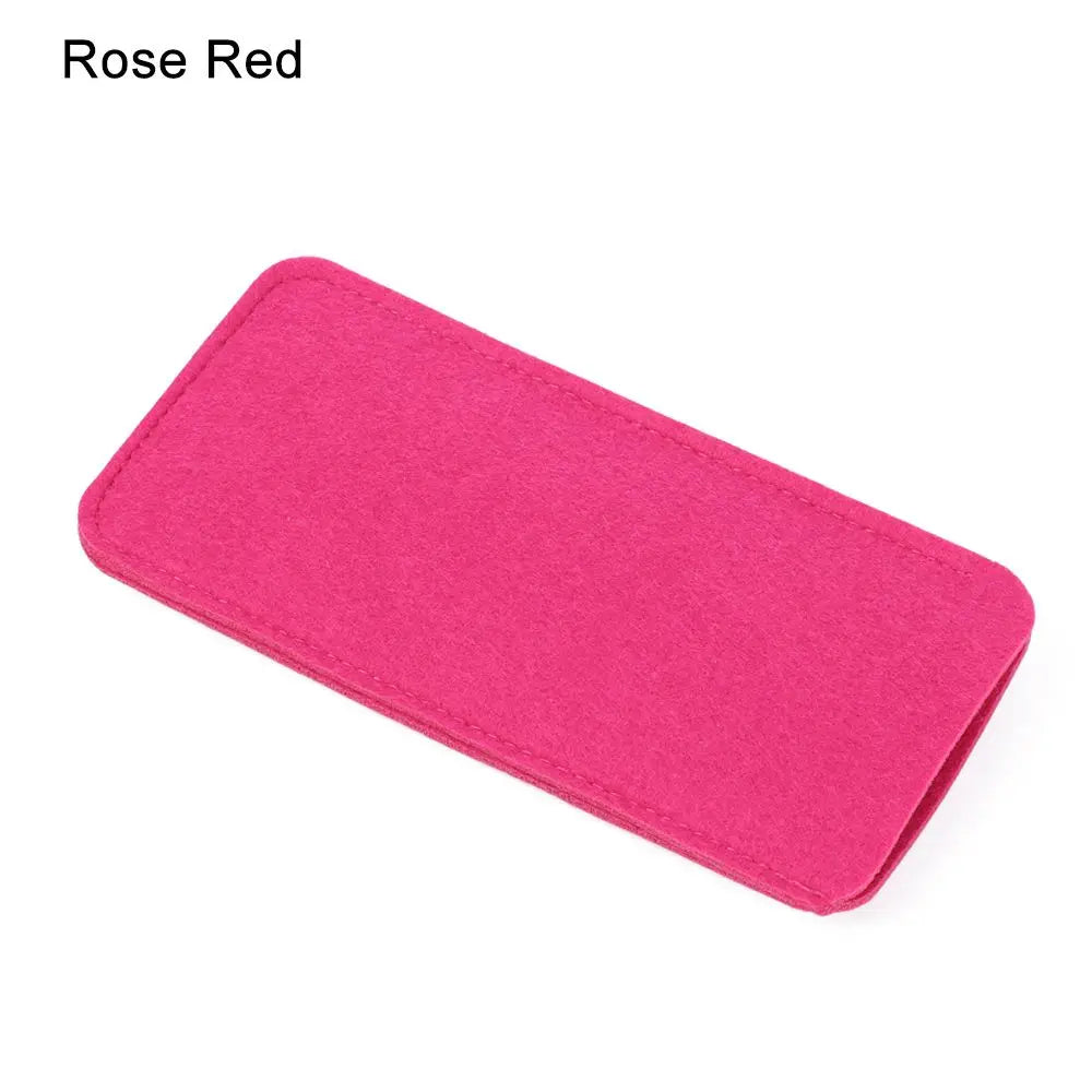 Soft Felt Glasses Case – Portable Eyewear Sleeve Pouch Eyewear Sleeve Case SWANS rose red