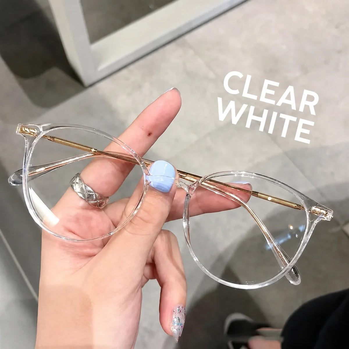 Ultra-Light Anti-Blue Light Glasses UV400 Full Rim Frames Eyeglass Frames SWANS Clear