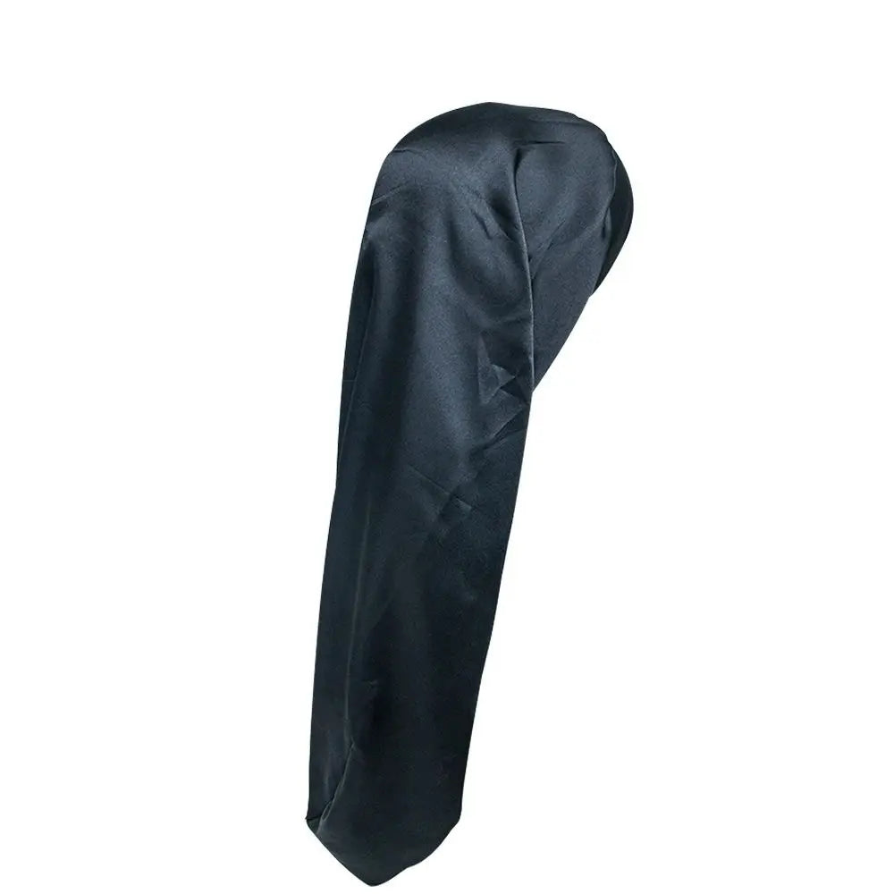 Satin Long Sleep Cap with Head Tie Band – Hair Care Night Hat Satin Sleep Cap SWANS