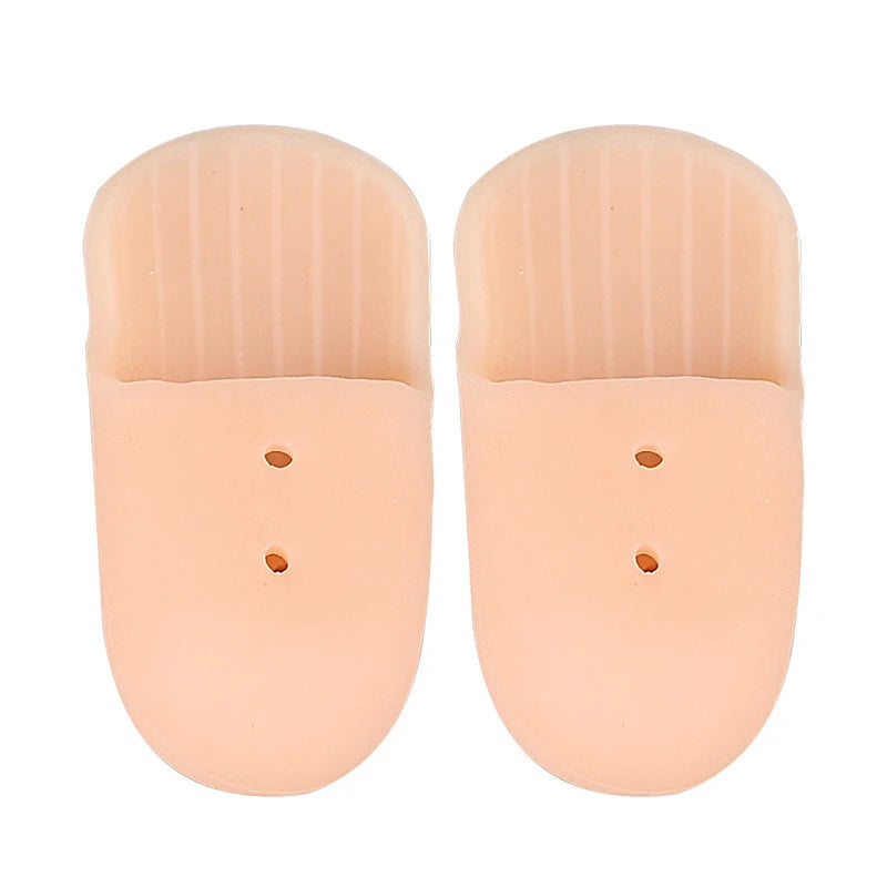 Silicone Toe Caps Breathable Finger Protector Sleeves 1 Pair Silicone Toe Protector SWANS Nude