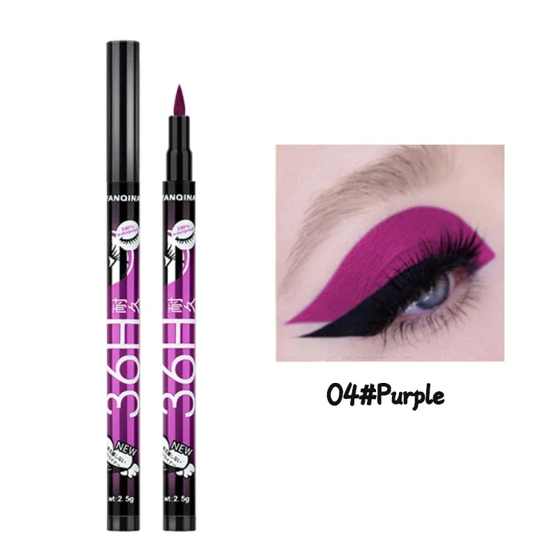 YANQINA 36H Waterproof Liquid Eyeliner Pen – Smudge-Proof Black Liquid Eyeliner Pen SWANS style1-04-1pc