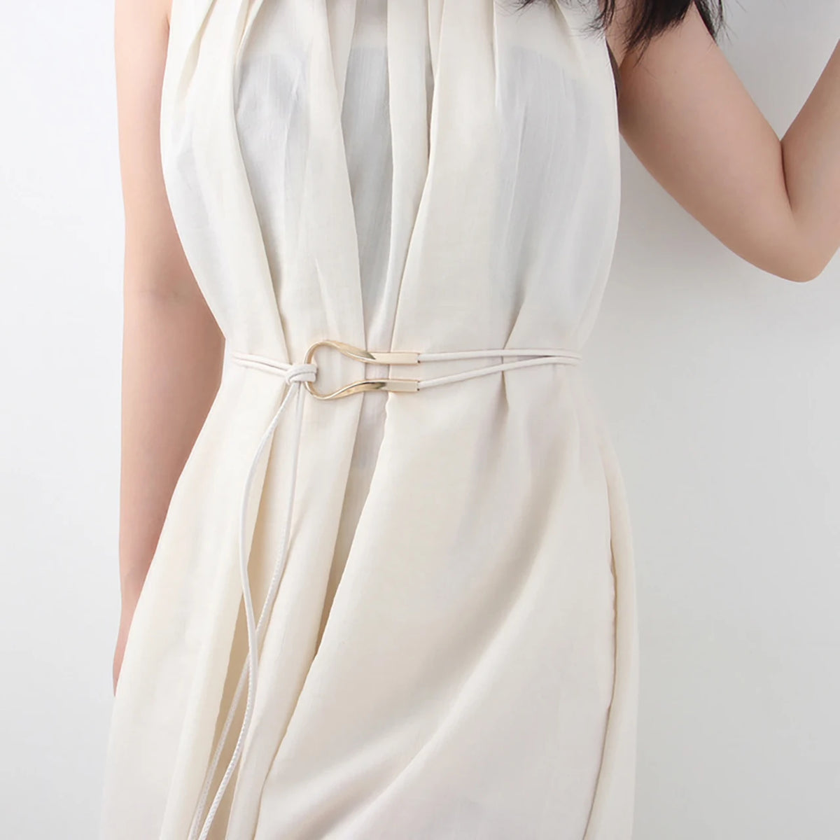 Women's PU Leather Knotted Thin Waist Belt – Decorative Girdle Women's Fashion Belt SWANS