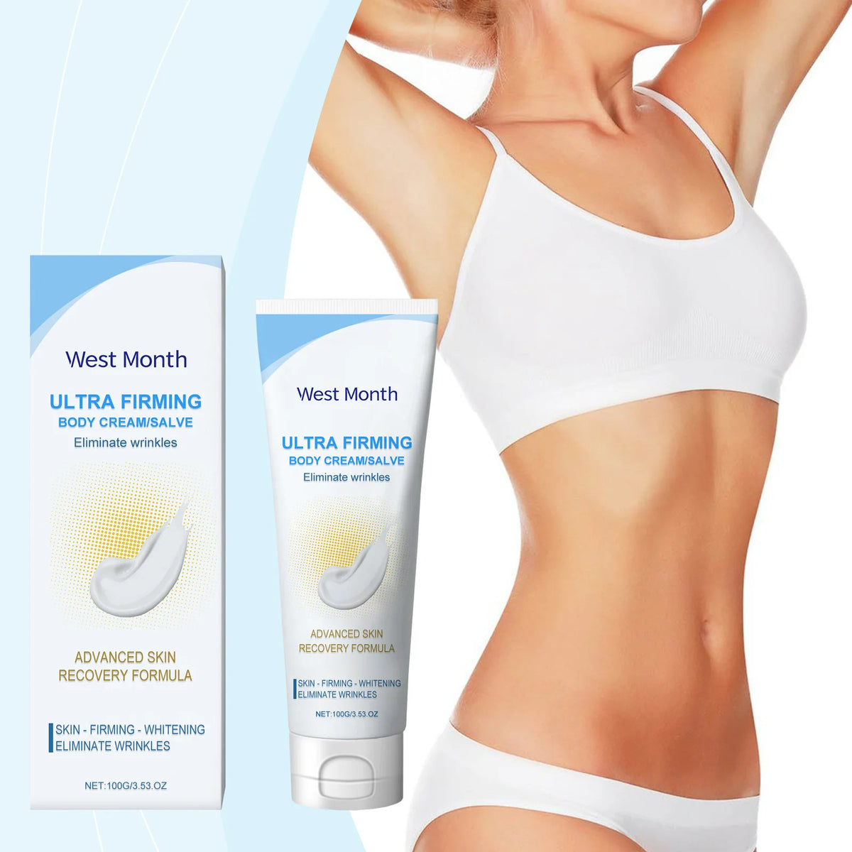 WEST MONTH Firming Body Cream – Sculpting & Moisturizing Firming Body Cream SWANS