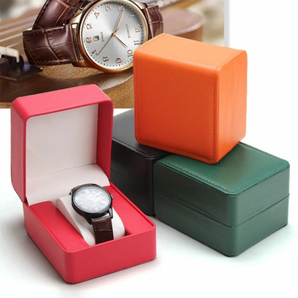 PU Leather Single Watch Box – Travel Display & Storage Case Watch Storage Box SWANS