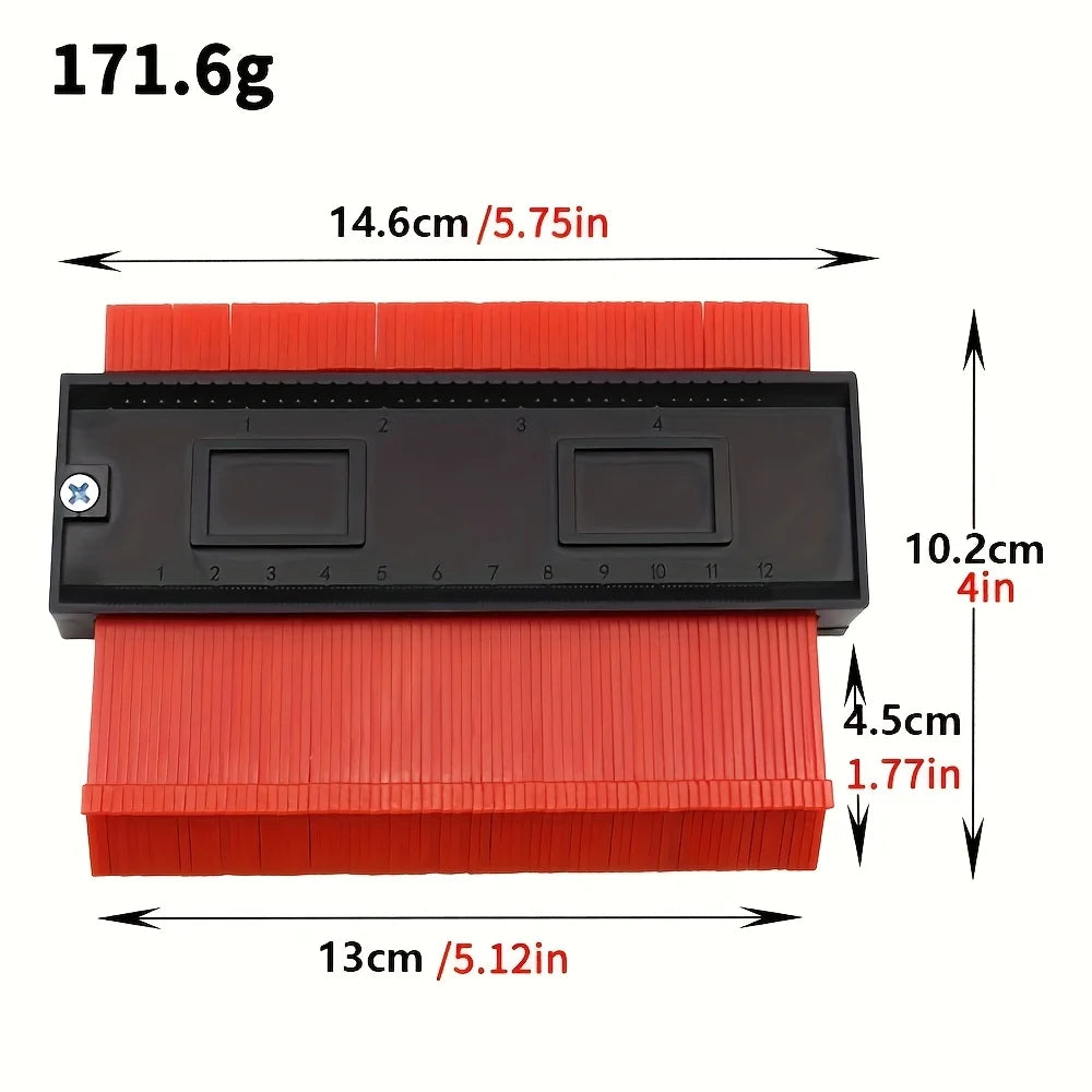 Adjustable Contour Gauge Duplicator – Shape Copying Tool 150mm Contour Gauge Tool SWANS Red