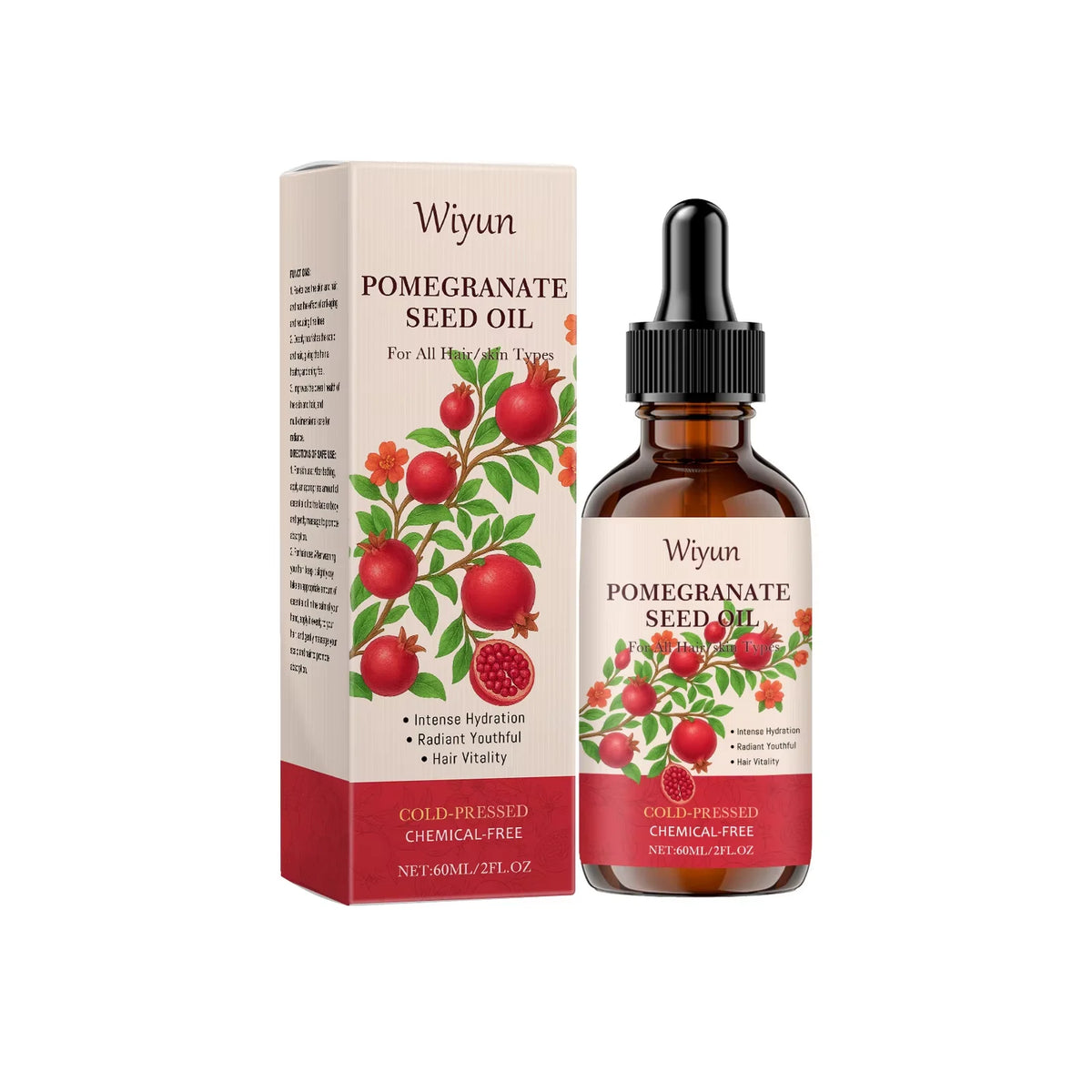 WIYUN Pomegranate Seed Oil – Hydrating Skin & Hair Oil 60ml Skin & Hair Oil SWANS 60ml boxed