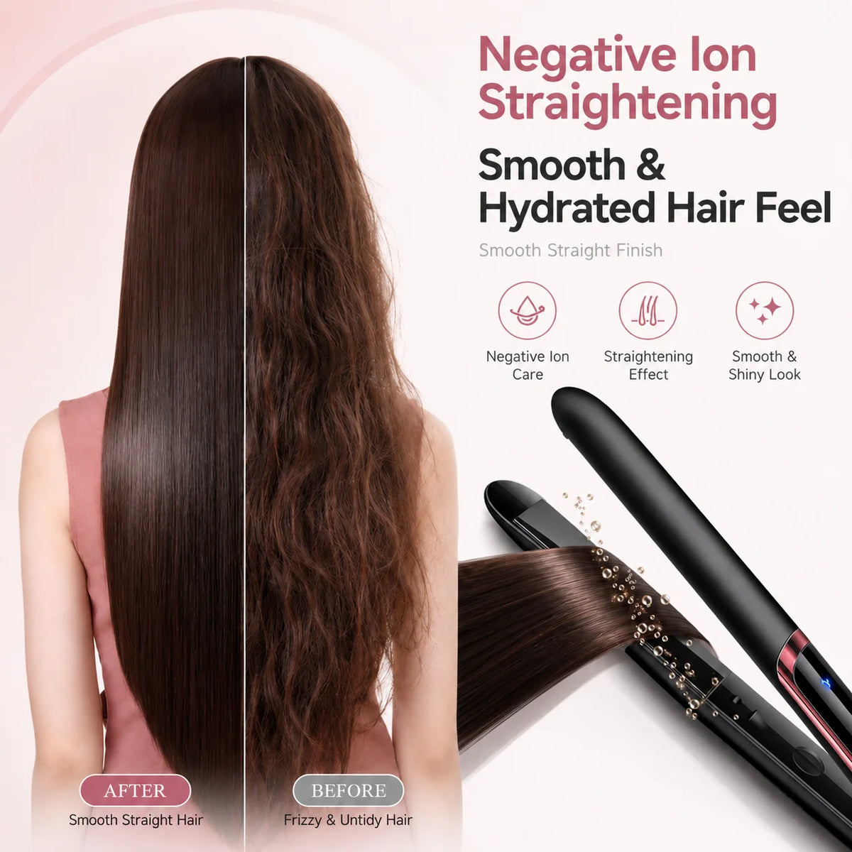 YIBER Mini Hair Straightener & Curler – Ceramic Flat Iron Hair Flat Iron SWANS