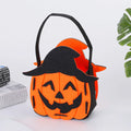 Halloween Pumpkin Candy Bag – Reusable Felt Gift Tote Halloween Candy Bag SWANS F