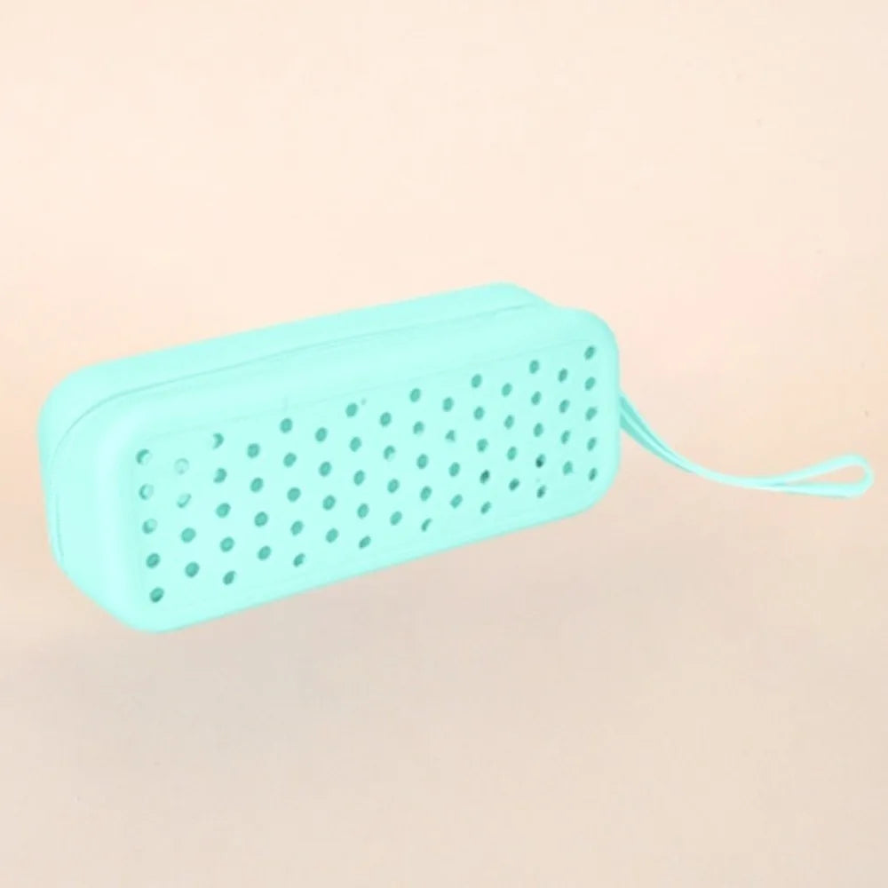 SWANS Silicone Swim Goggle Case – Breathable Travel Storage Box Goggle Storage Case SWANS Cyan