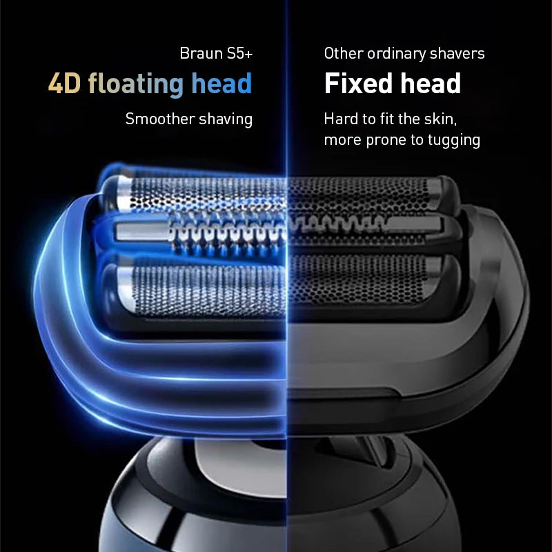 Braun S5Pro+ Electric Shaver 4D Head AUTO & Boost Modes Electric Foil Shaver SWANS
