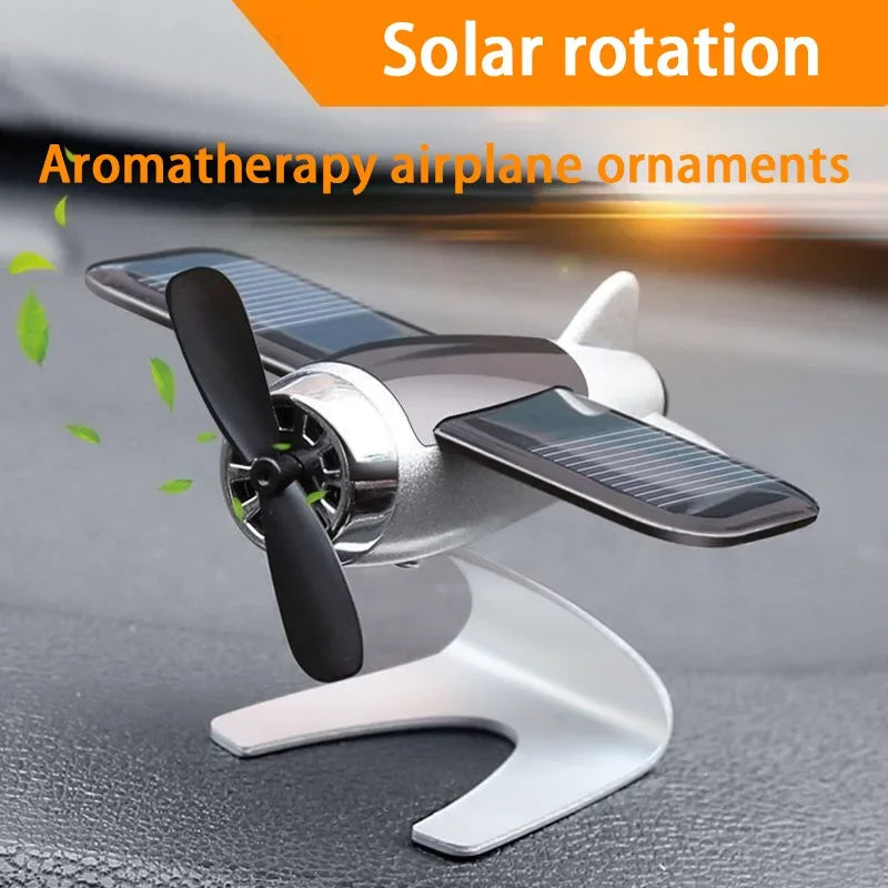 XMSJ Solar Spinning Airplane Ornament – Car & Desk Decor Solar Desk Ornament SWANS