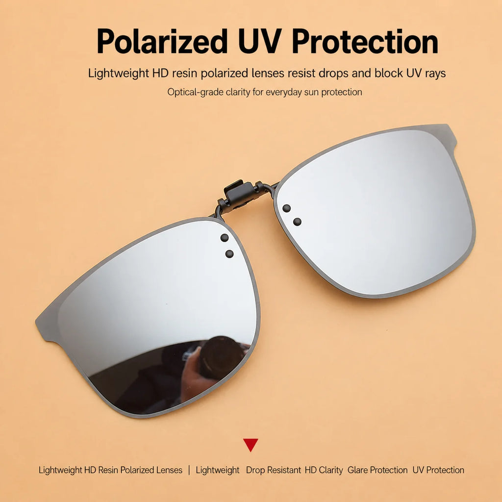 Polarized Clip-On Sunglasses Flip-Up UV400 for Glasses Clip-On Sunglasses SWANS