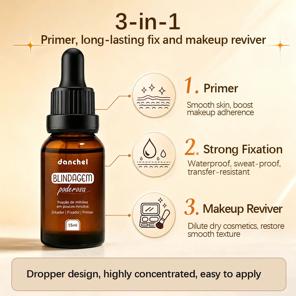 Danchel 3-in-1 Makeup Primer Setting & Hydrating Base 15ml Makeup Primer SWANS