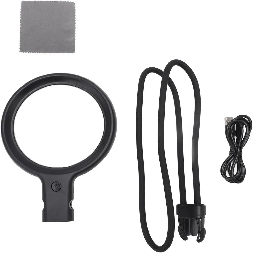 SWANS Hands-Free LED Neck Magnifier 5X 15X – 36 LED Lights LED Neck Magnifier SWANS