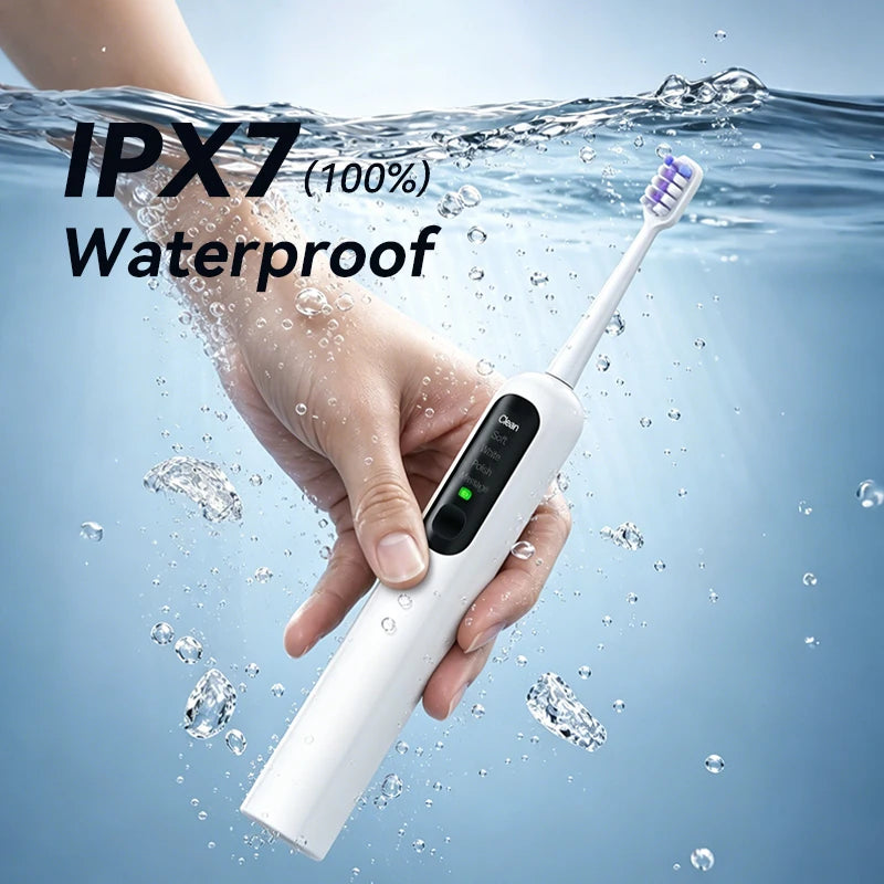 YUNCHI Electric Toothbrush – IPX7, 5 Modes, 100-Day Battery Electric Toothbrush SWANS