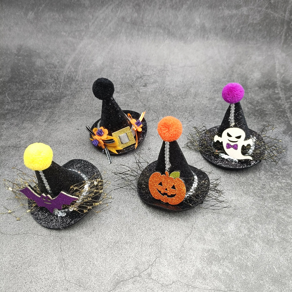 Halloween Ghost Pumpkin Hat Hair Clip – Cartoon Barrette Halloween Hair Clip SWANS