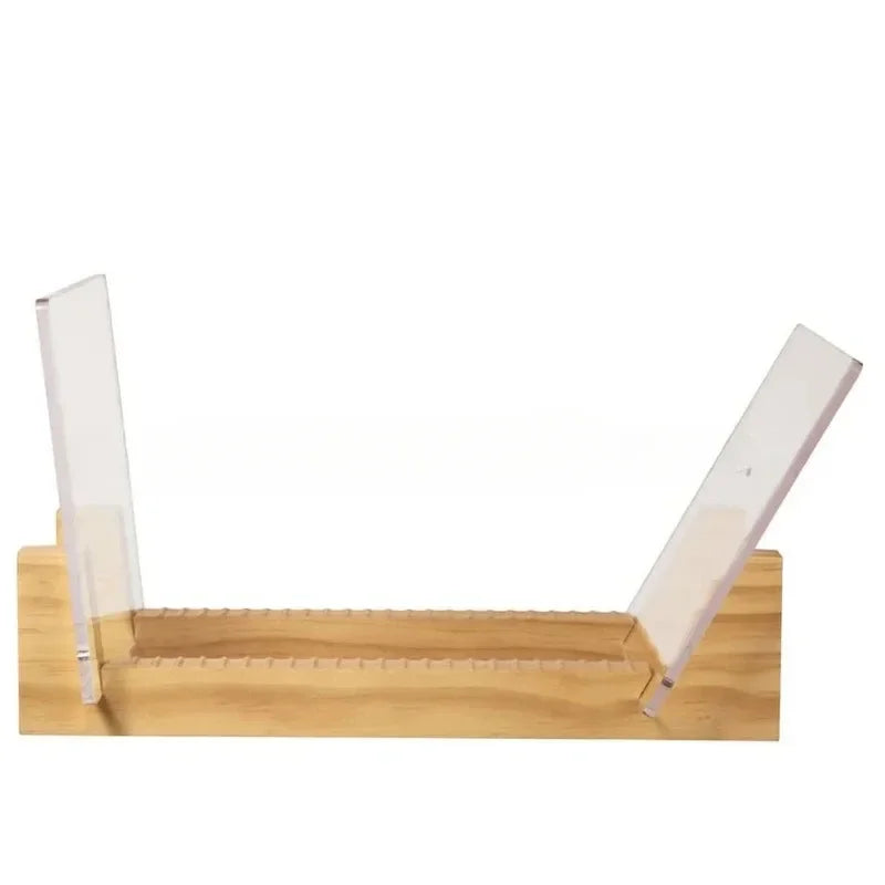 Vinyl Record Storage Stand – Wood & Acrylic Large Capacity LP Rack Vinyl Record Rack SWANS Nature