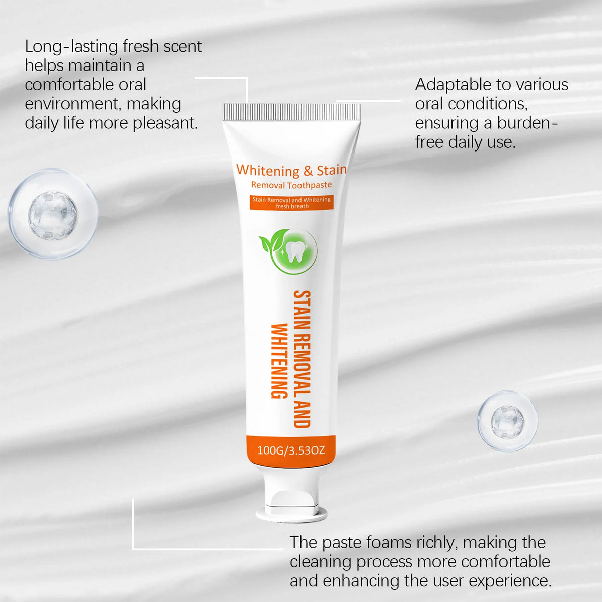SWANS Whitening Toothpaste – Stain Removal & Gum Care 100g Whitening Toothpaste SWANS