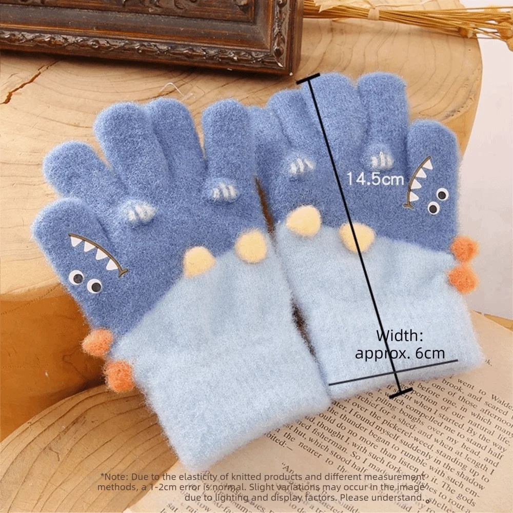 Thickened Winter Toddler Gloves – Warm Five-Finger Kids Gloves Kids Winter Gloves SWANS