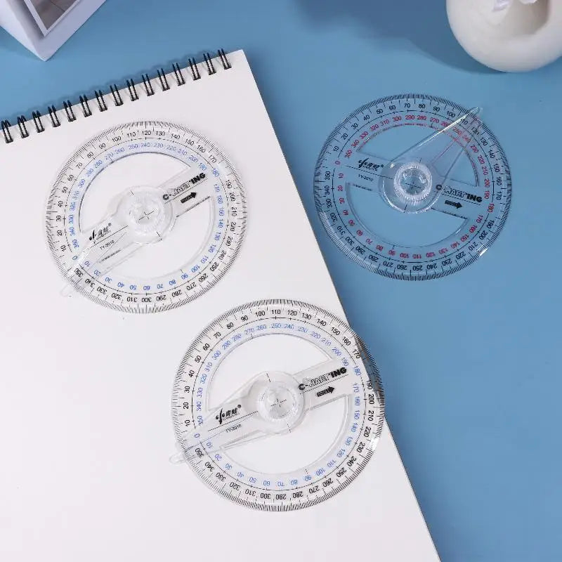 360° Circle Protractor for Geometry & Math – 1/3/5 Pack Geometry Protractor SWANS