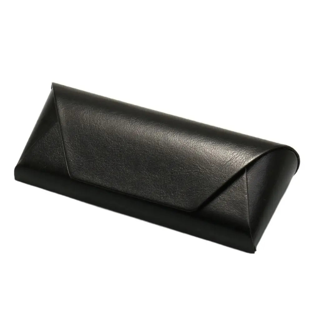 Slip-In Unisex Eyeglasses Case – Faux Leather & Felt Lining Eyeglasses Case SWANS Black
