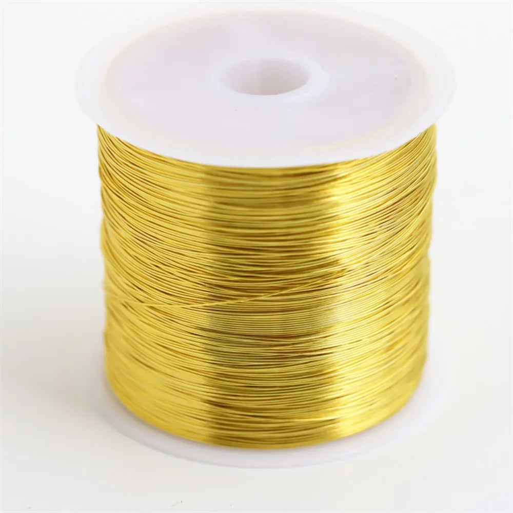 100m Gold Plated Copper Wire – 0.3mm & 0.4mm Jewelry Making Jewelry Making Wire SWANS Gold dia.0.4mm