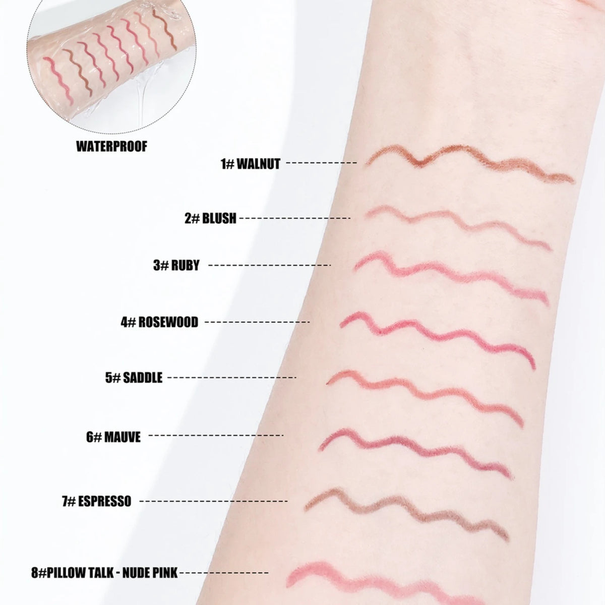 Waterproof Matte Lip Liner Pencil – Smudge-Proof Dual-Use Lip Liner Pencil SWANS