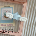 2PCS Star Wing Hair Clips – Sweet Acrylic Bangs Hairpins Hair Clips SWANS 2PCS blue