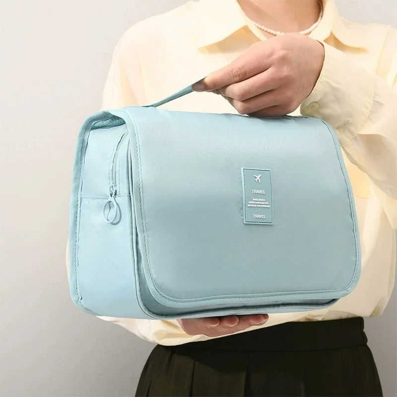 SWANS Hanging Travel Toiletry Bag – Water-Resistant Cosmetic Organizer Travel Toiletry Bag SWANS 1pcs sky blue