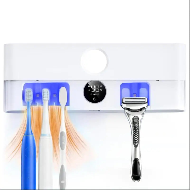 SWANS X114 UV Toothbrush Sanitizer Wall-Mount Auto Open & Dry UV Toothbrush Sanitizer SWANS