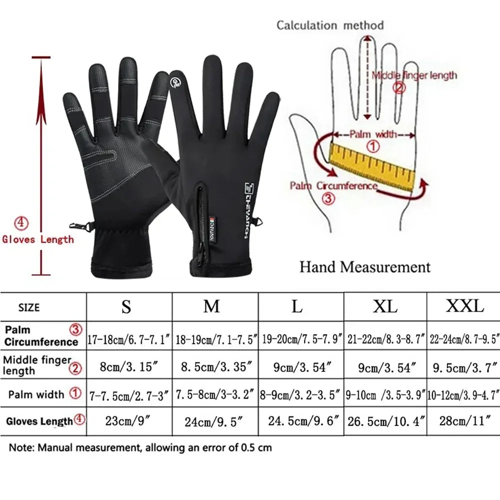 SWANS Winter Thermal Fleece Motorcycle Gloves – Touchscreen Motorcycle Gloves SWANS