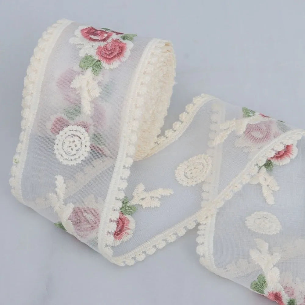 3.5in x 5 Yards Polyester Lace Trim Ribbon – Sewing & Crafts Lace Trim Ribbon SWANS
