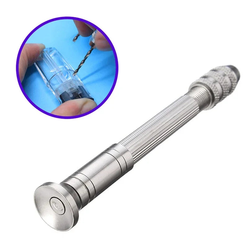 Mini Hand Drill 0.8–3.0mm Pin Vise & Twist Bits for Crafts Manual Pin Vise Drill SWANS