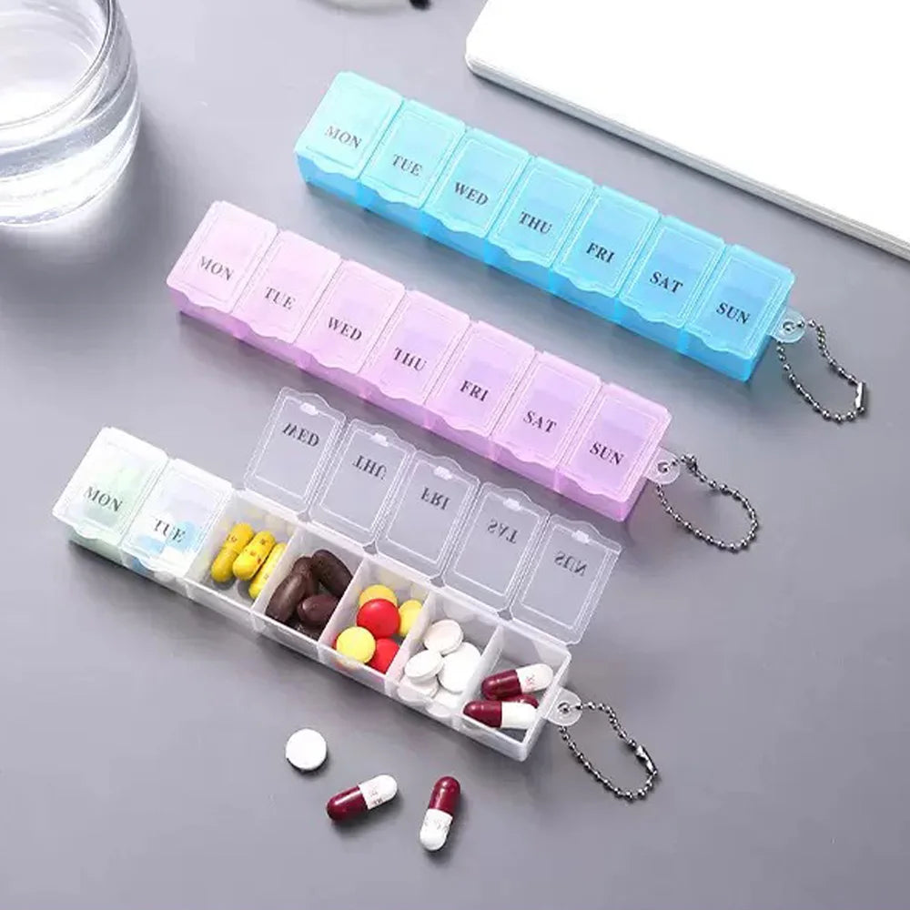 Mini 7-Grid Transparent Storage Box – Small Item Organizer Small Item Organizer SWANS