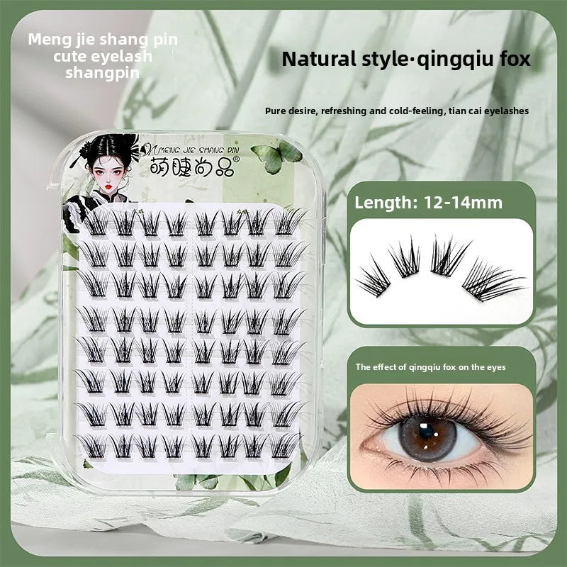 Self-Adhesive False Eyelashes – Fox Eye, Cat Eye & Wispy False Eyelashes SWANS 09 C