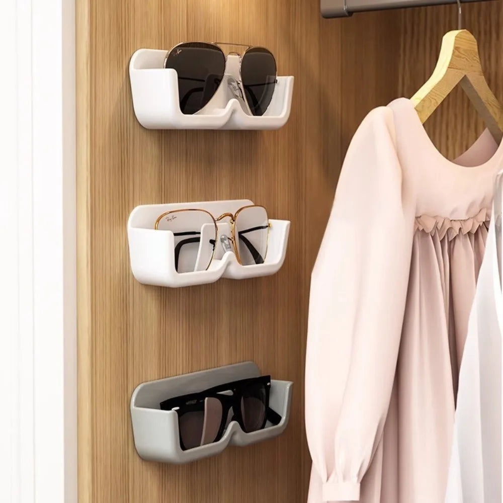 Wall-Mounted Glasses Holder – No-Drill Sunglasses Storage Rack Glasses Storage Rack SWANS