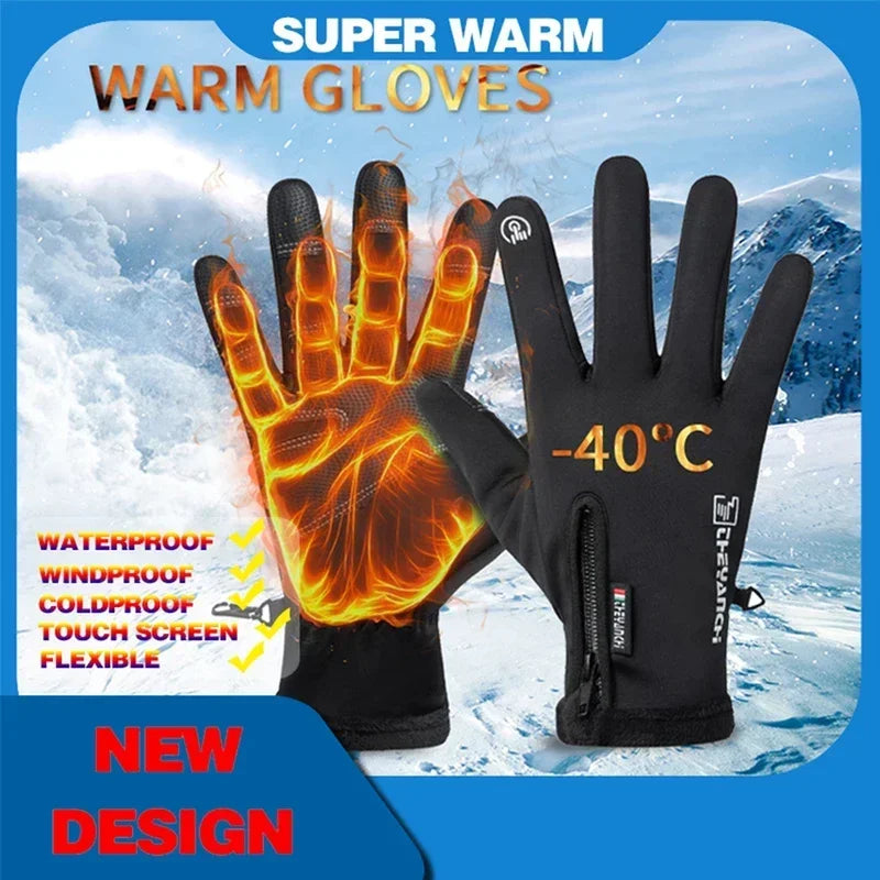 SWANS Winter Thermal Fleece Motorcycle Gloves – Touchscreen Motorcycle Gloves SWANS
