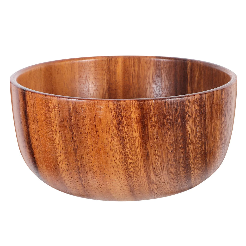 ROSENICE Whole Log Wooden Bowl 16cm – Salad, Fruit & Rice Wooden Serving Bowl SWANS