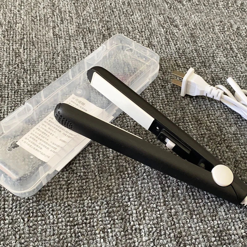 YIBER Mini Flat Iron – Travel Ceramic Hair Straightener & Curler Mini Hair Straightener SWANS Elegance Black UK