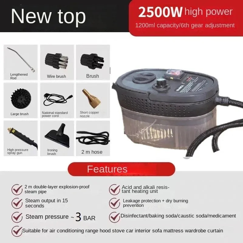 YTYIN 2500W Handheld Steam Cleaner – Kitchen, Car & Home Handheld Steam Cleaner SWANS