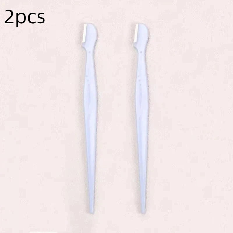 Stainless Steel Eyebrow Trimmer Set – Round Head 2/3/5 Pcs Eyebrow Trimmer Set SWANS 2pcs Light blue
