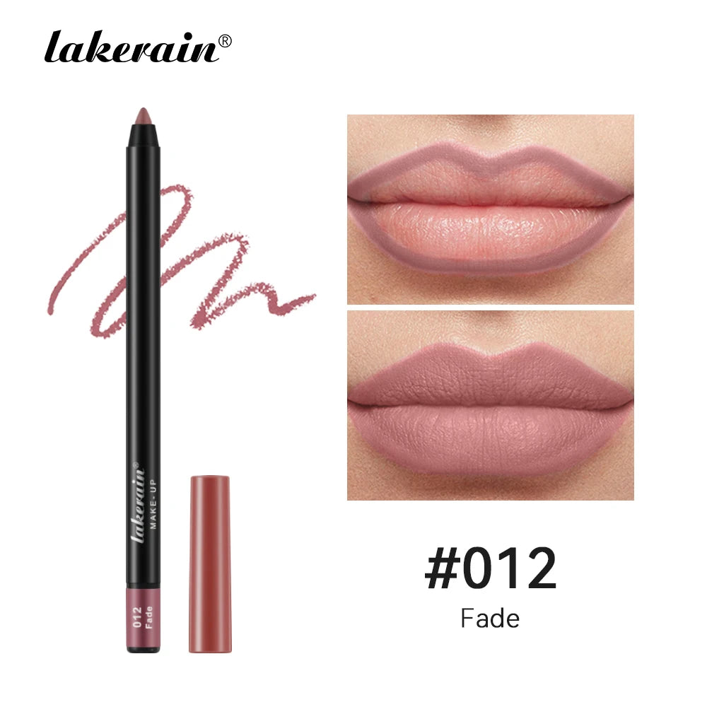 Waterproof Matte Lip Liner Pencil 12 Colors – Lakerain Lip Liner Pencil SWANS 12 Fade China Mainland