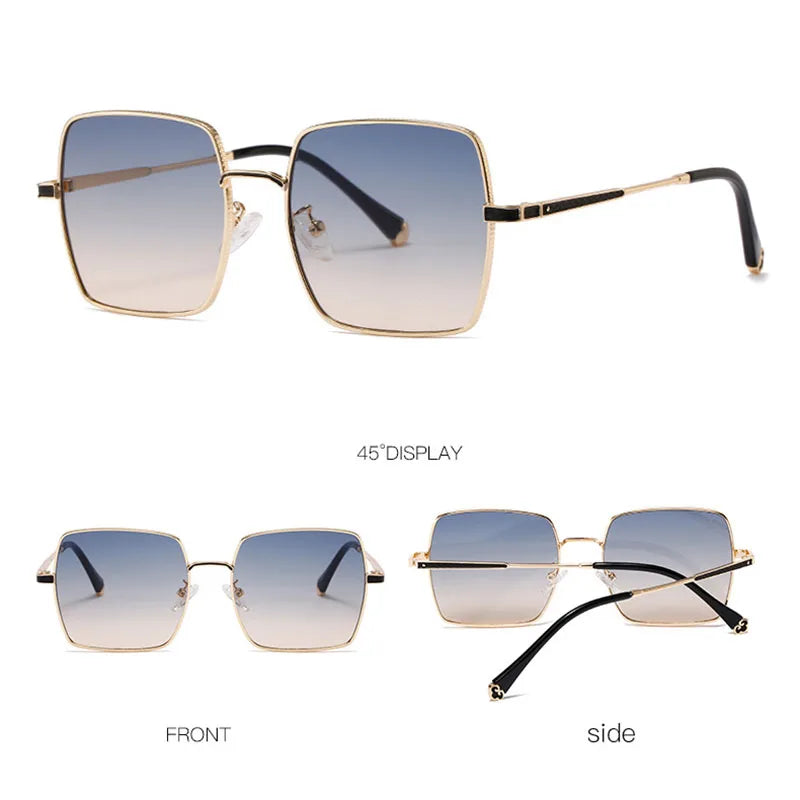 TOYEARN Square Steampunk Sunglasses UV400 Unisex Retro Fashion Sunglasses SWANS