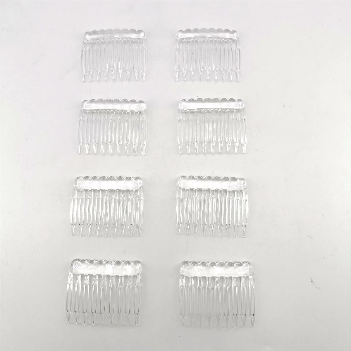 SWANS 8-Pack Plastic Hair Side Combs – Strong Hold Women Hair Side Combs SWANS Transparent White Size fits all