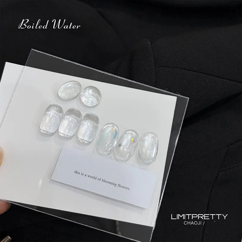 Clear Cat Eye Gel Polish – Ice Transparent Magnetic UV Nail Art Cat Eye Gel Polish SWANS